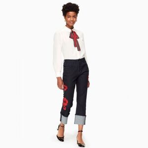 Kate‎ Spade Women’s Embroidered Poppy Jeans Size 24 Broome Street